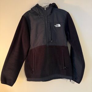 VTG The North Face Denali hooded fleece jacket black medium